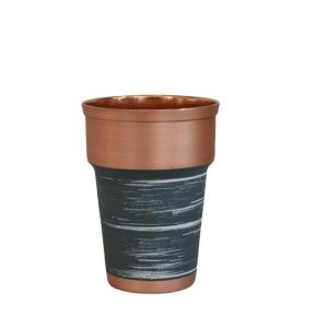 波斯铜杯 – 手工锤纹 灰色款