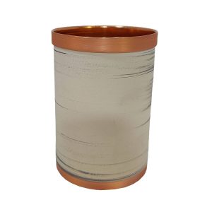 波斯铜杯 – 手工锤纹 白色款