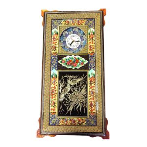 手工波斯木质壁挂时钟 – 镶嵌工艺艺术，Faran