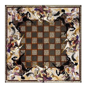 波斯 Khatamkari 象棋棋盘 – Chogan 型