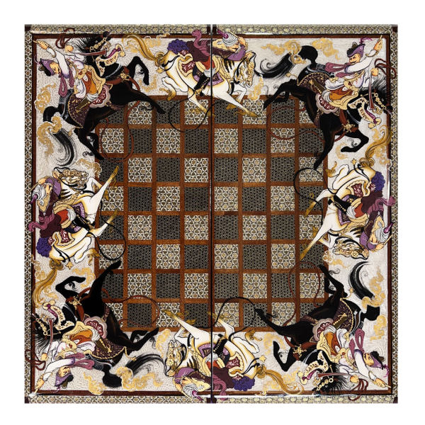 Main image of 波斯 Khatamkari 象棋棋盘 – Chogan 型