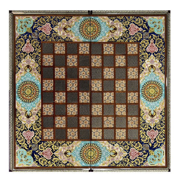 Main image of 波斯 Khatamkari 象棋棋盘 – Pardaz 型