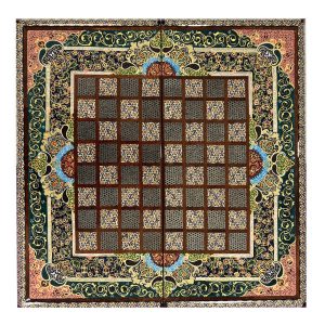 波斯 Khatamkari 木质象棋棋盘 – Special Design 型