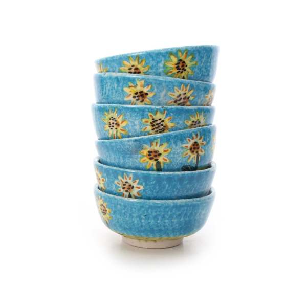 Main image of 六件套 手工装饰蓝陶碗