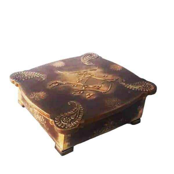 Main image of 深棕色茶盒 —— 带滑动分隔的收纳盒