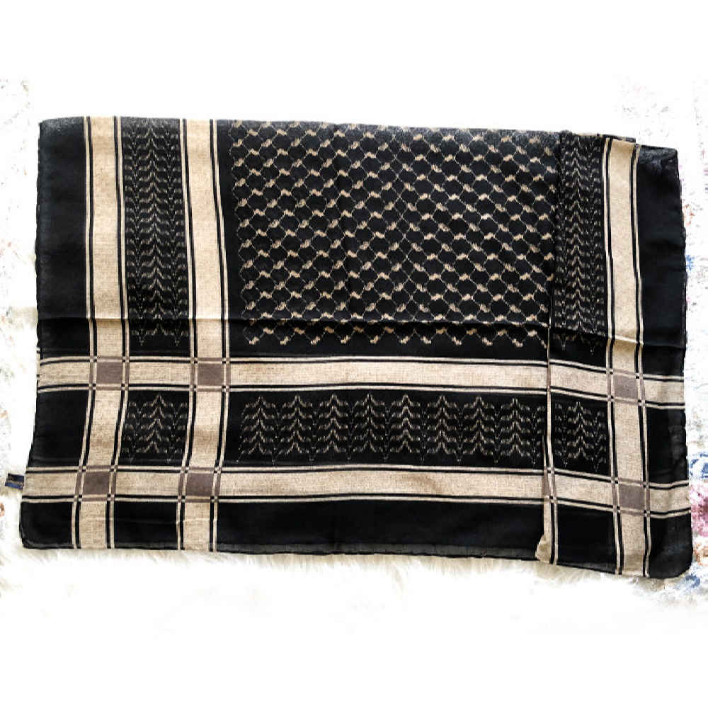 女士黑色阿拉伯丝巾 – Atlas 款