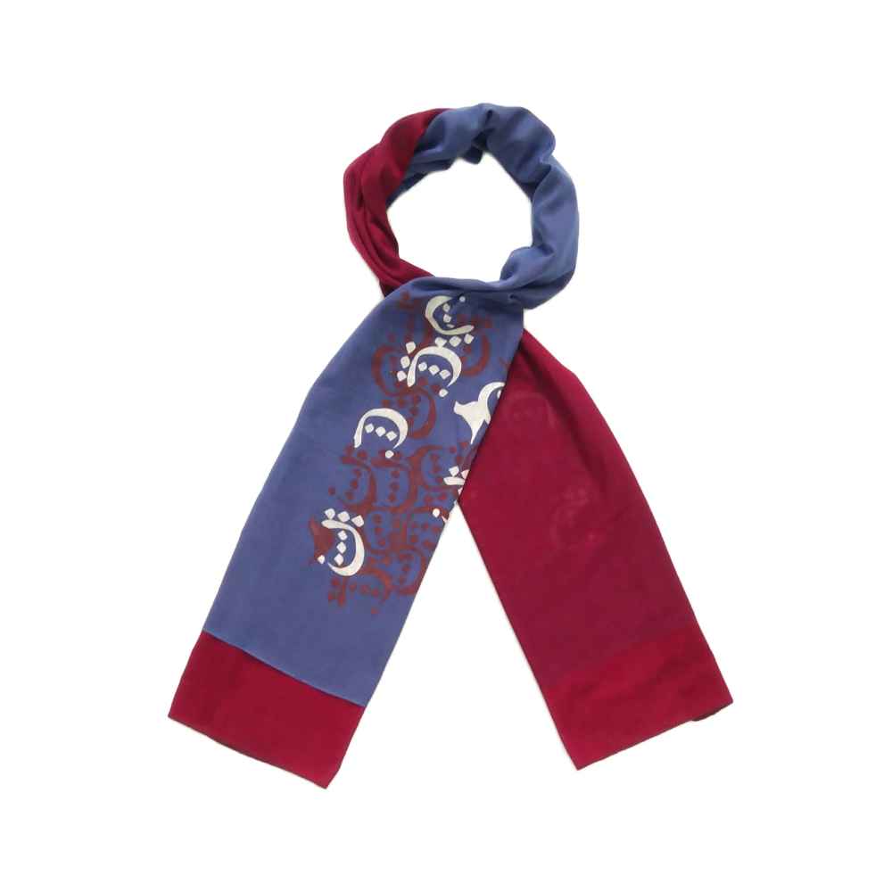 女士波斯印花披肩 – 艺术轻盈书法 Aseman