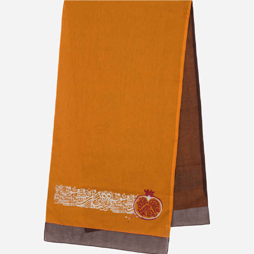 Main image of 女士波斯印花披肩 – 艺术轻盈书法 Mashoogh