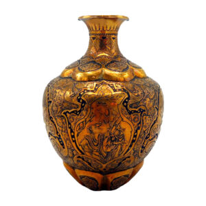 手工波斯雕刻铜花瓶装饰 Leyli o Majnoon 款