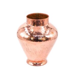 手工波斯锤纹装饰铜花瓶 Khomrei