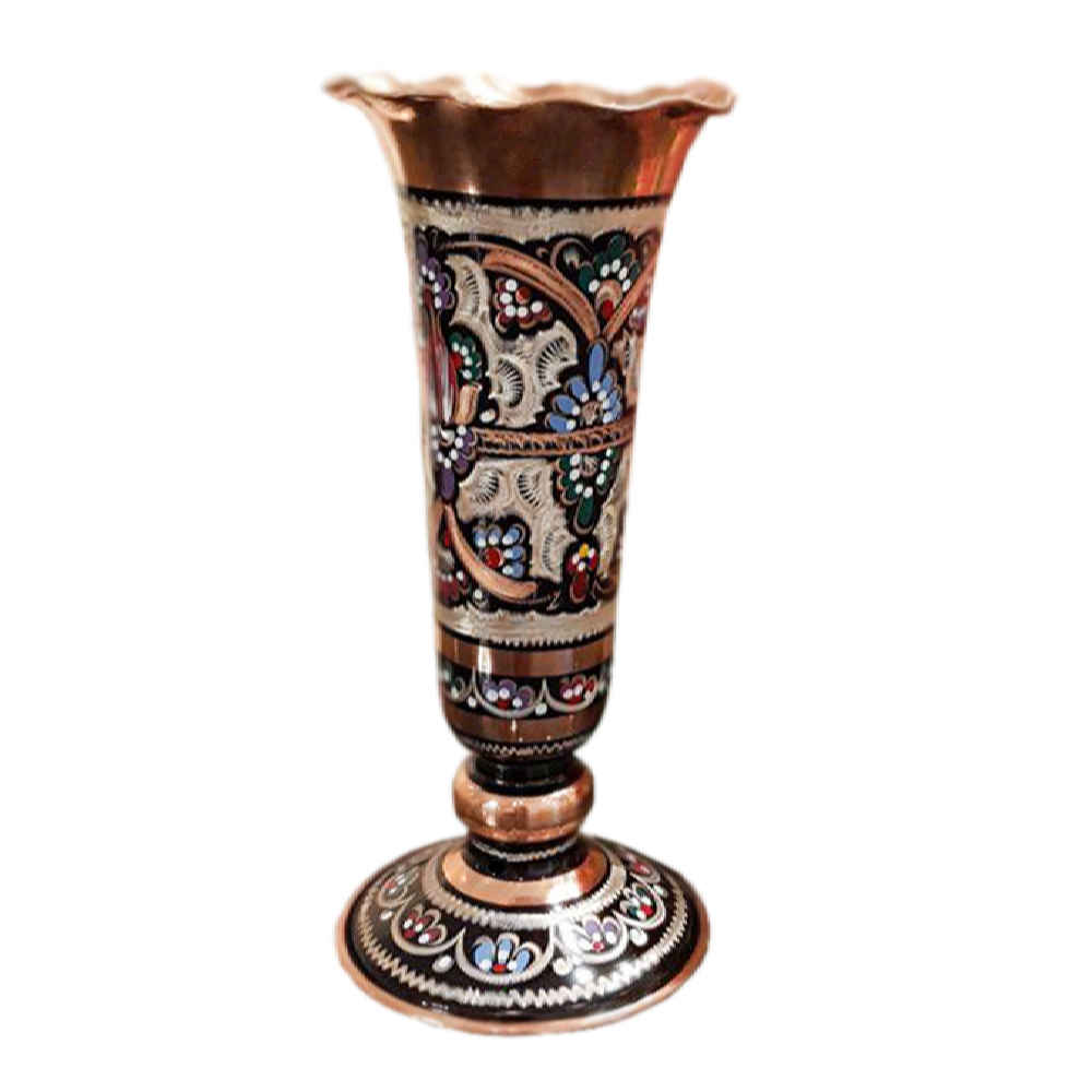 Main image of 装饰性铜花瓶 – 波斯手绘米纳卡里珐琅 Sheypoori