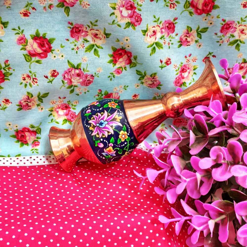 装饰性铜花瓶 – 波斯手绘米纳卡里珐琅 Tahoora