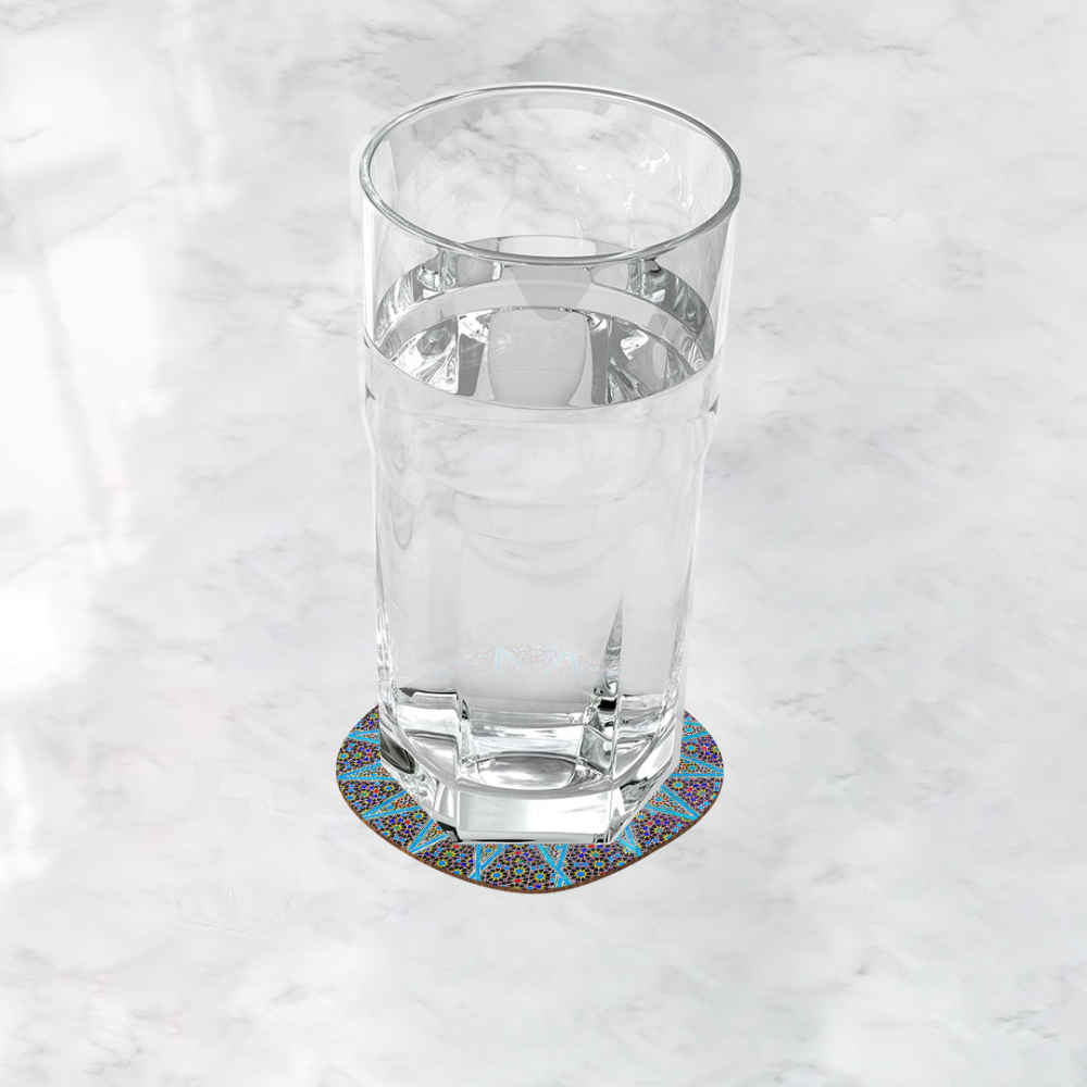 饮品杯垫套装 – 波斯灵感曼荼罗设计