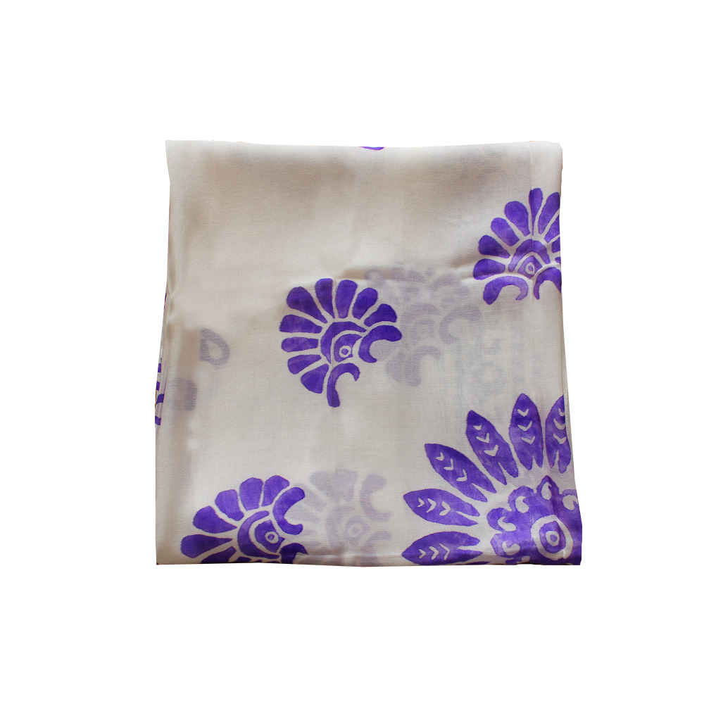 波斯丝绸女士丝巾 – 奢华鲜艳 Banafshe 设计