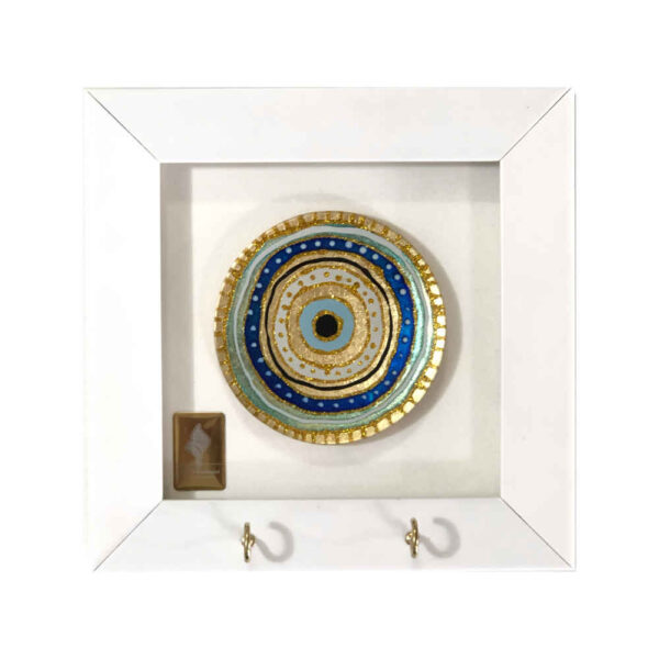 装饰性木质墙壁钥匙挂架 – 设计款 “Cheshm Nazar C2”