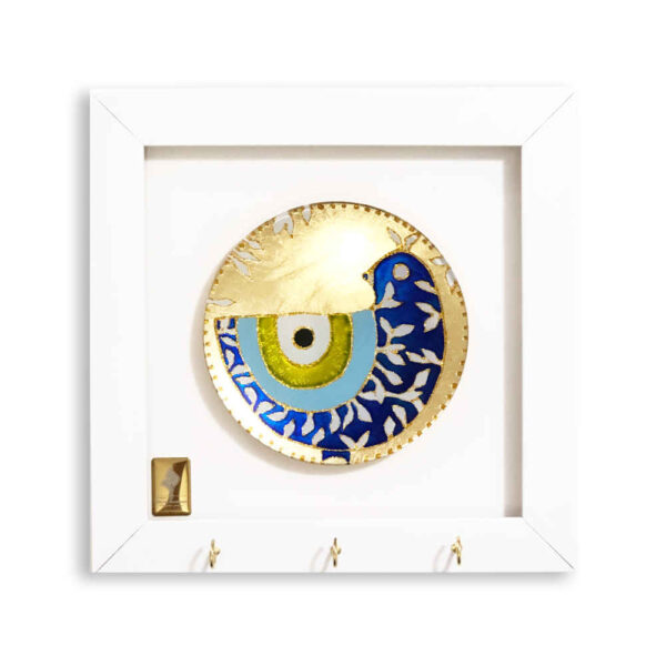 装饰性木质墙壁钥匙挂架 – 设计款 “Cheshm Nazar CN45”