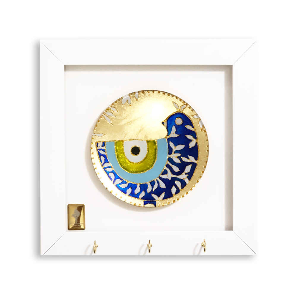 Main image of 装饰性木质墙壁钥匙挂架 – 设计款 “Cheshm Nazar CN45”