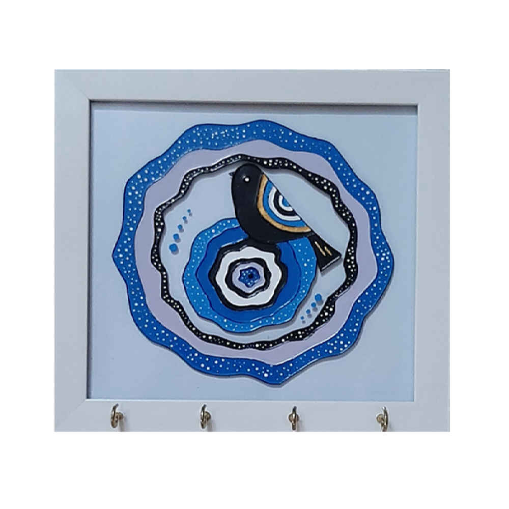 Main image of 装饰性木质墙壁钥匙挂架 – 设计款 “Cheshm Nazar EH22”