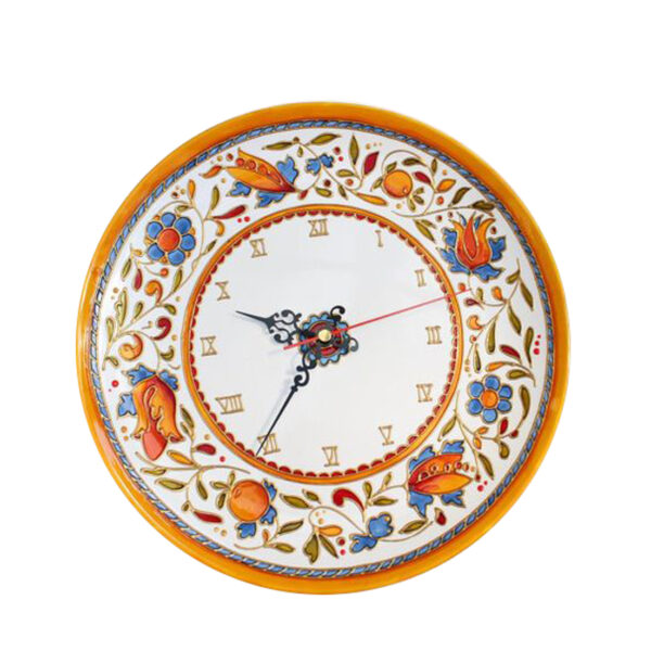 彩绘玻璃壁挂时钟 花卉设计 款式 Tara