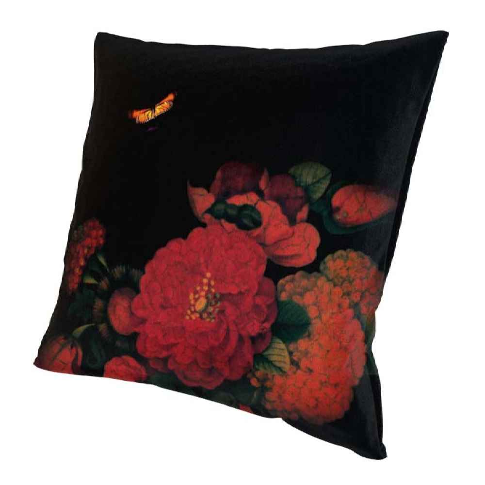 波斯天鹅绒靠垫套 – 花卉设计（2件套）