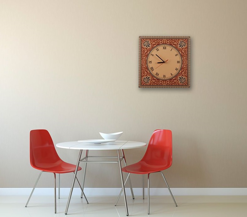 手工波斯木质壁挂时钟 款式 Slimi