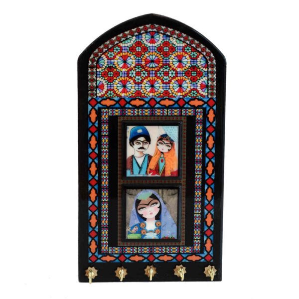 手工波斯木质墙壁钥匙挂架 – Sonati 款