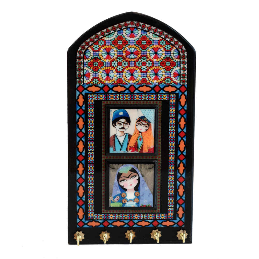 手工波斯木质墙壁钥匙挂架 – Sonati 款