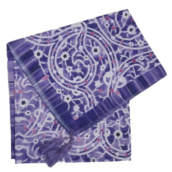 女士艺术印花夏季丝巾 – 奢华鲜艳 Baharan 设计