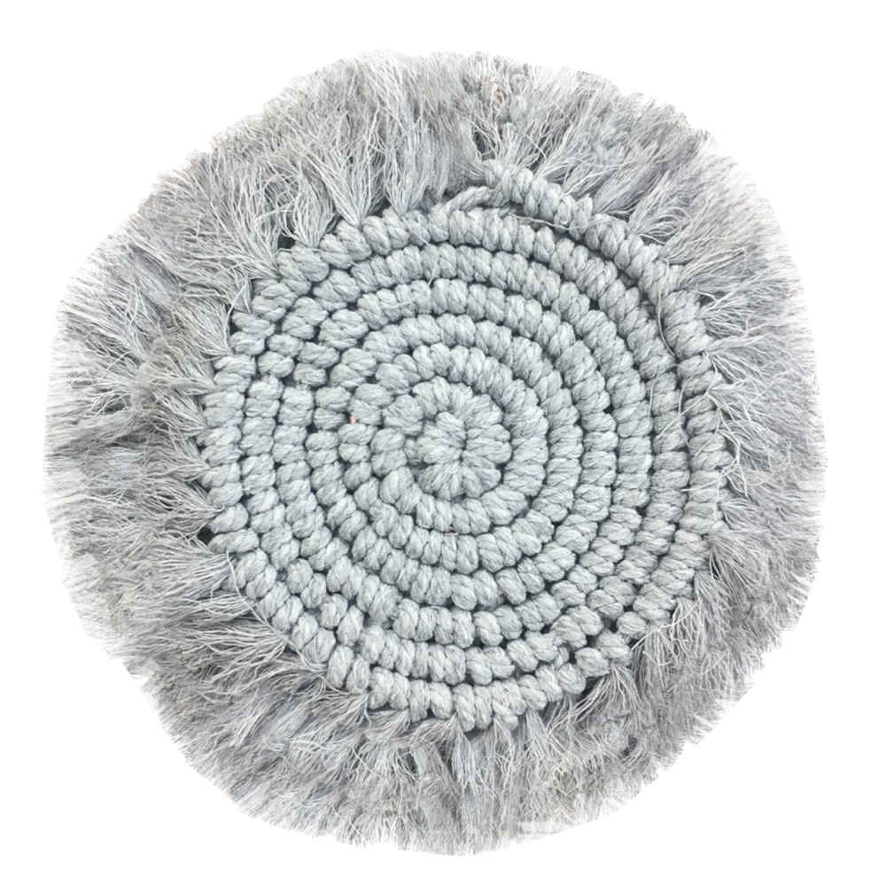 Main image of 手工编织流苏餐垫（盘下垫）四件套 —— 优雅设计款