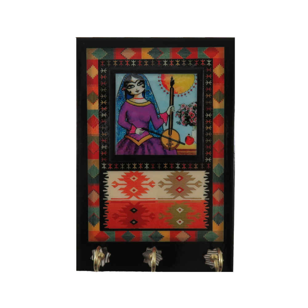 手工波斯木质墙壁钥匙挂架 – 传统 Asil 款