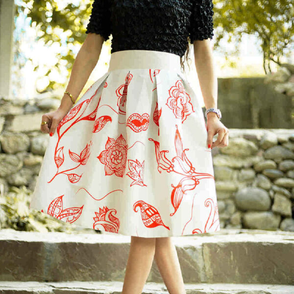 白色波斯女士裙 Helma款