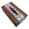 Thumbnail 4: 乡村风木质纸巾盒套 —— Flower Design 款（花卉图案）