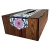 Thumbnail 3: 乡村风木质纸巾盒套 —— Flower Design 款（花卉图案）