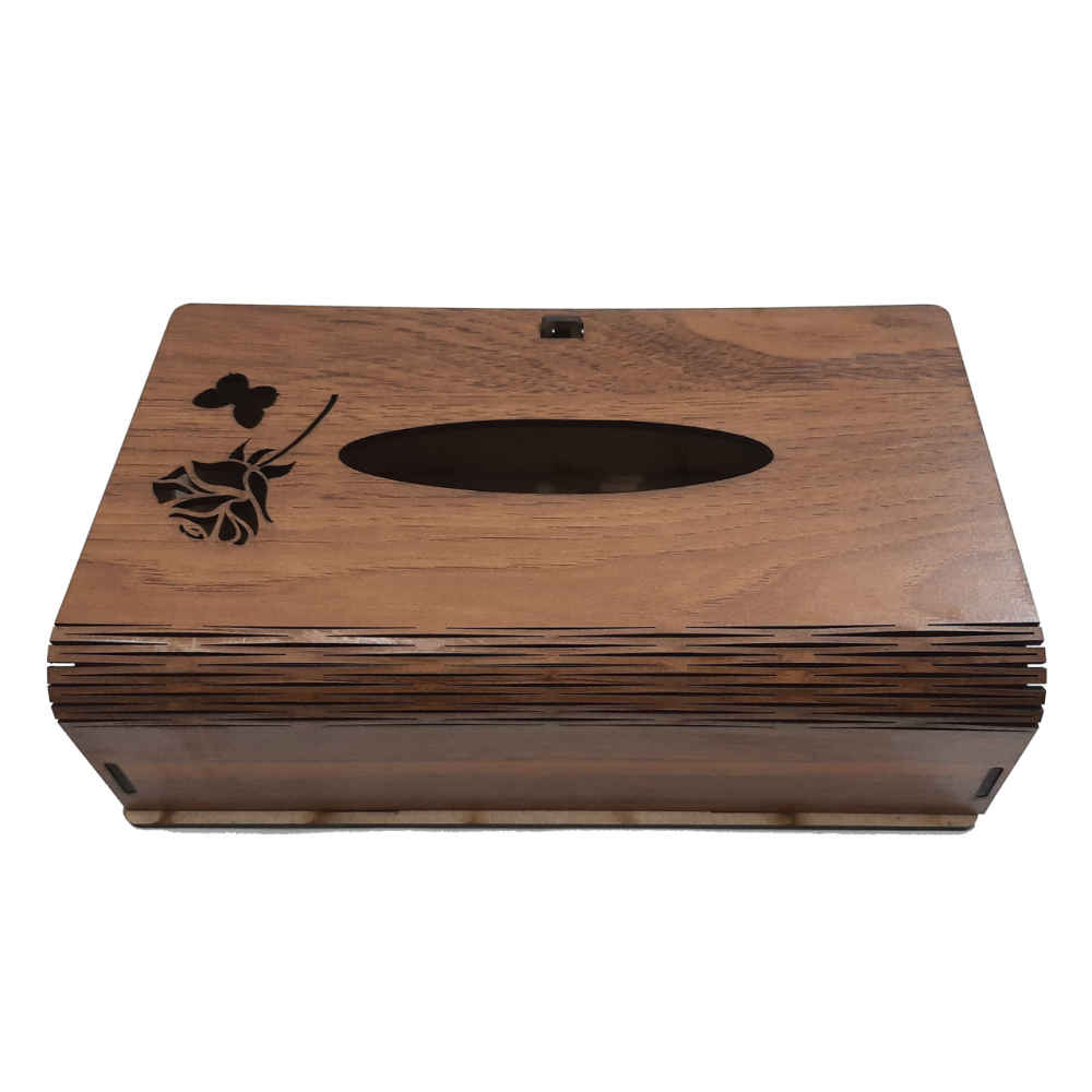 Main image of 乡村风木质纸巾盒套 —— Parvaneh 款（蝴蝶款）