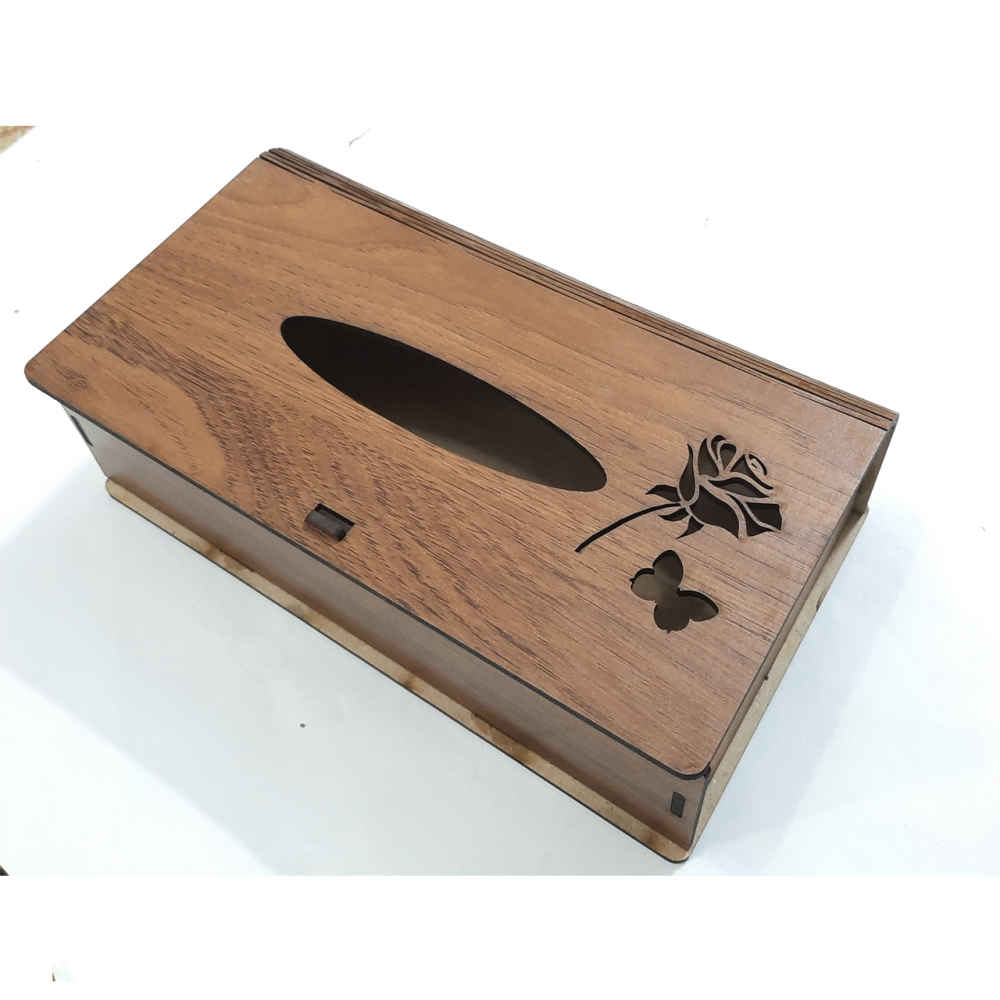 乡村风木质纸巾盒套 —— Parvaneh 款（蝴蝶款）