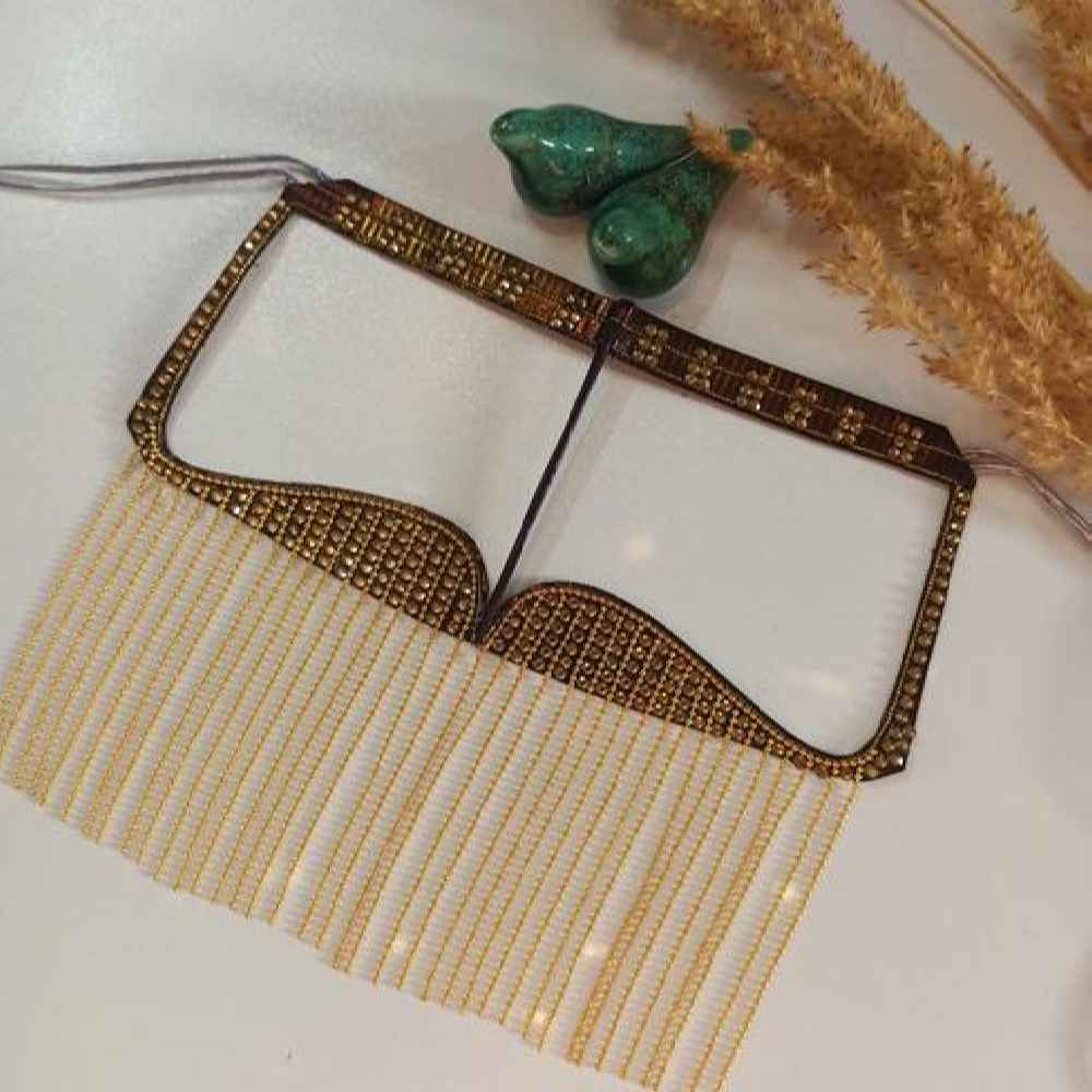 手工镶水钻 Battoulah 面具 – 波斯湾布尔卡 Golden 款