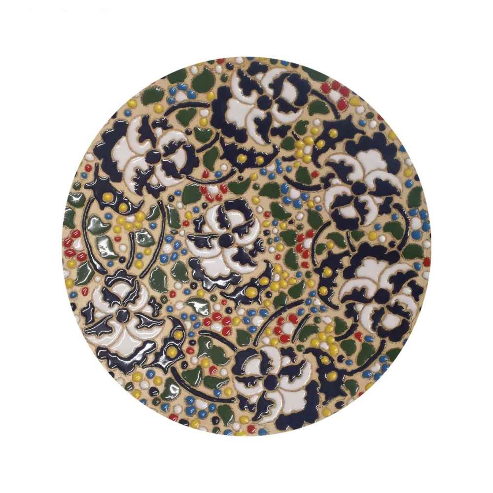 波斯手工装饰珐琅彩陶碗与盘 款式 Mahan