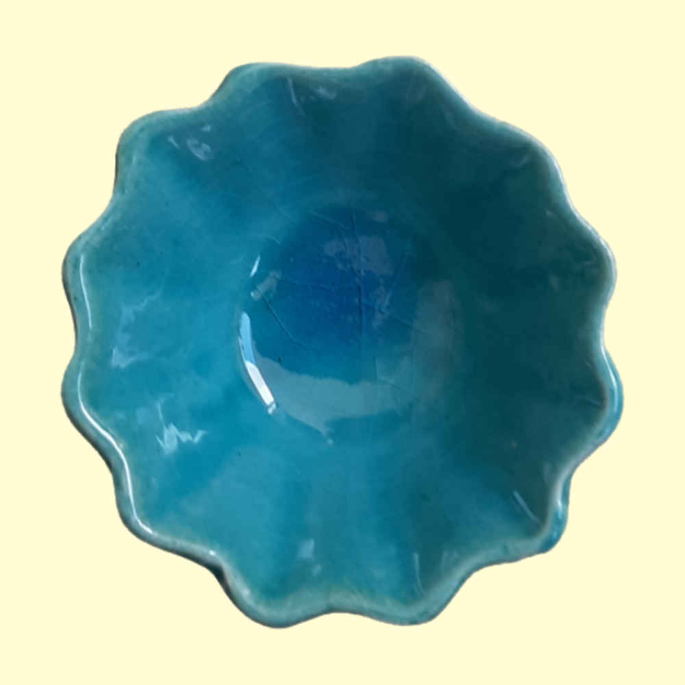 手工装饰蓝陶碗 款式 Pouya