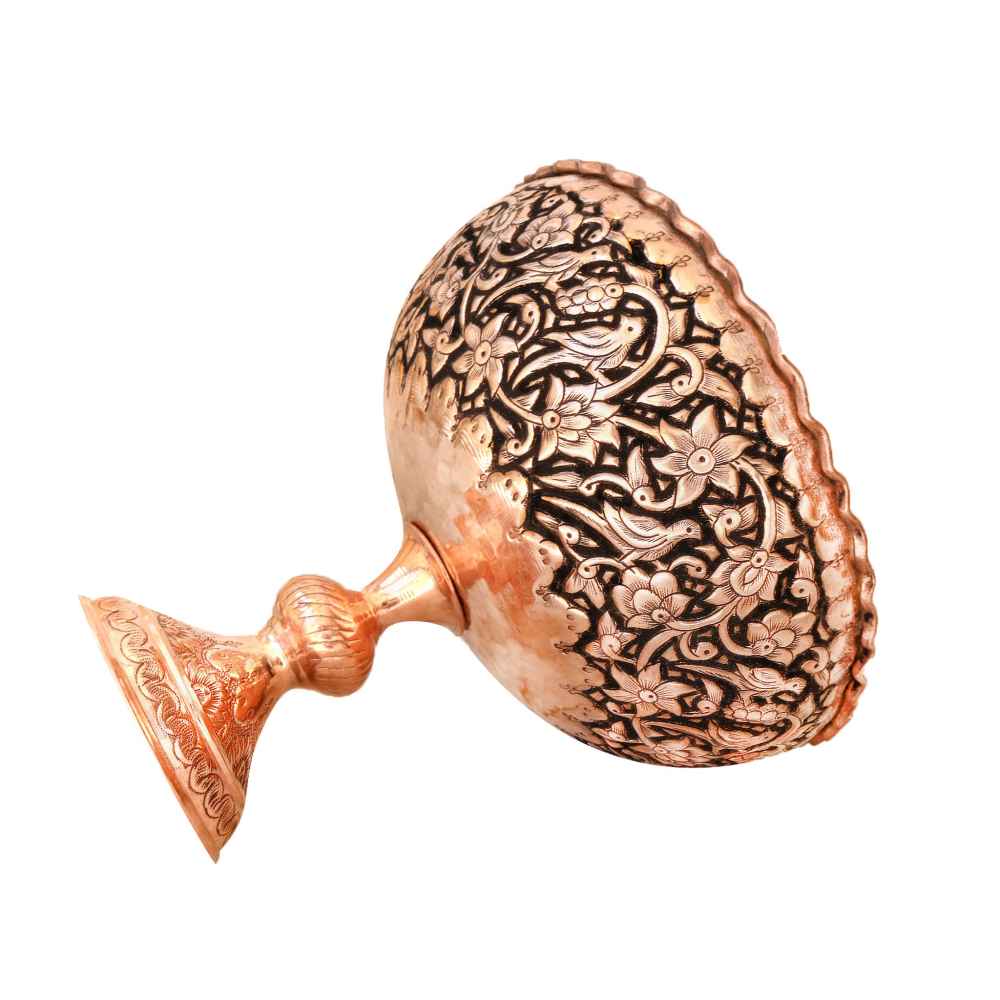 装饰铜碗 手工波斯雕刻 Gol-o Morgh 款