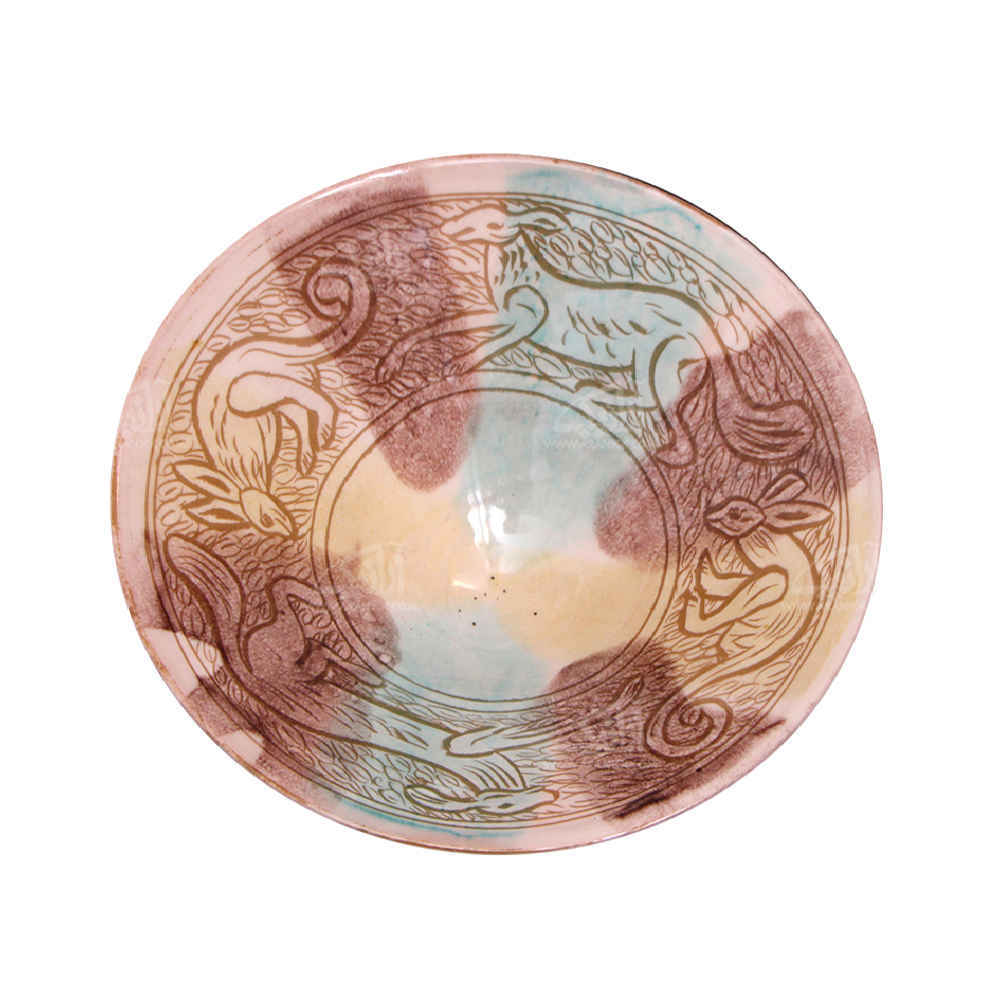 Main image of 手工装饰陶碗 款式 Animals