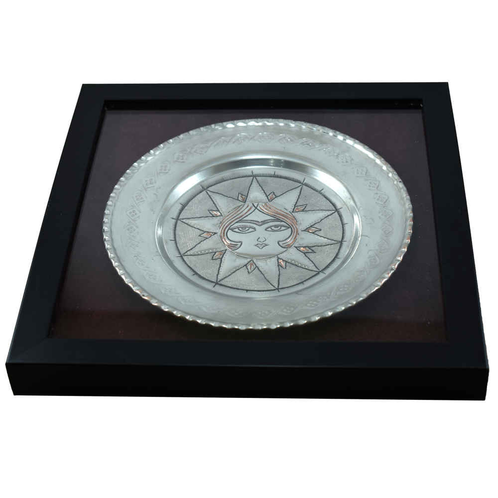 手工镶框波斯雕刻铜艺 Khorshid