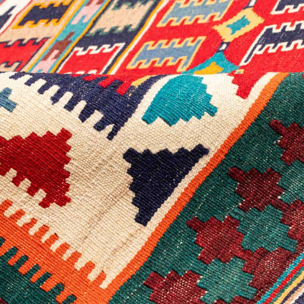 波斯羊毛基里姆地毯 手工编织于法尔斯 传统 Atrin