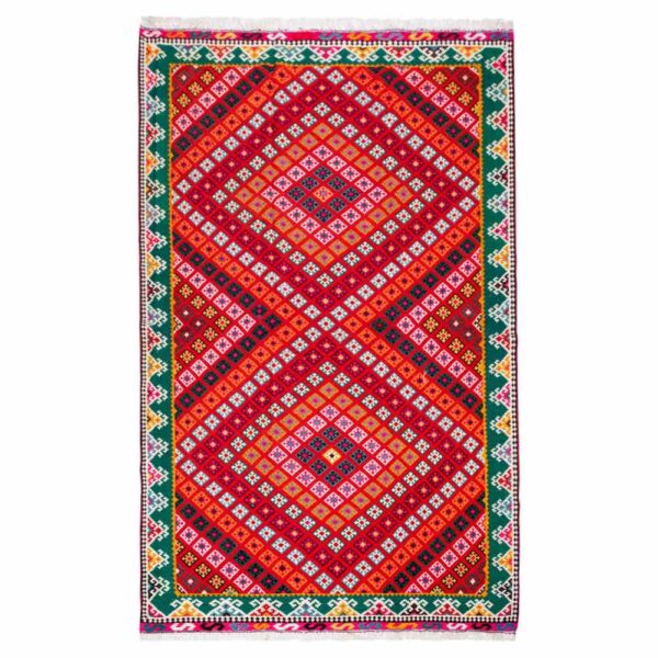 波斯羊毛基里姆地毯 手工编织于法尔斯 传统 Bahador