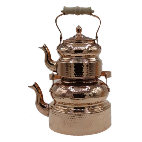 波斯铜双层茶壶 – 耐用锤制 Homa 款