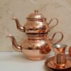 Thumbnail 2: 波斯铜双层茶壶 – 耐用锤制 Rayan 款