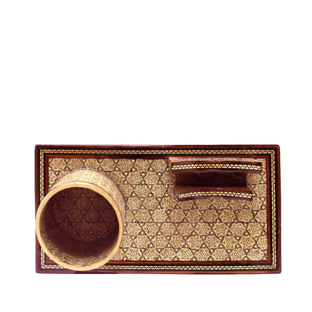 桌面配件 – Arezoo 设计，Khatamkari 艺术