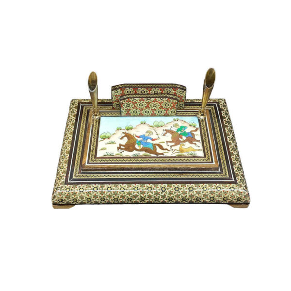 木质笔筒 – Khatamkari 风格，Asatiri 设计