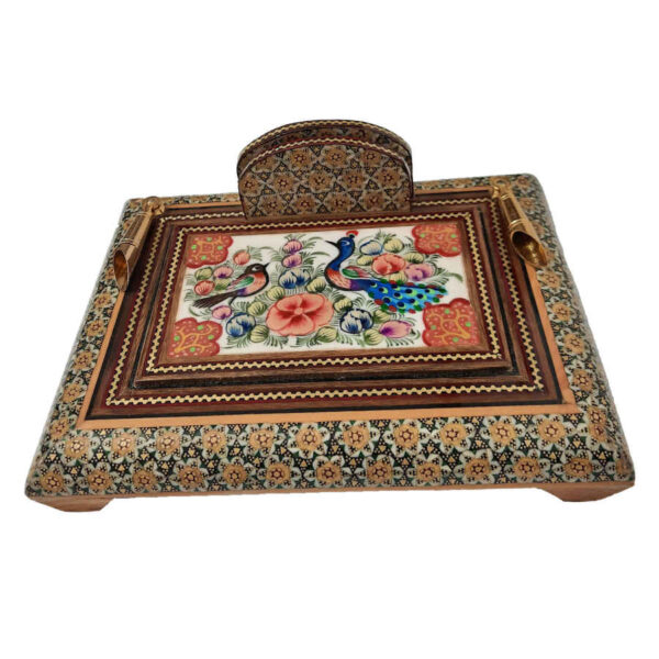 Asma 设计 – 传统波斯 Khatamkari 桌面笔筒