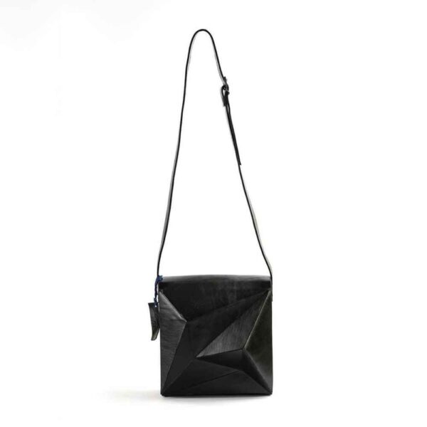 奢华手工皮革斜挎单肩包 – 3D 款