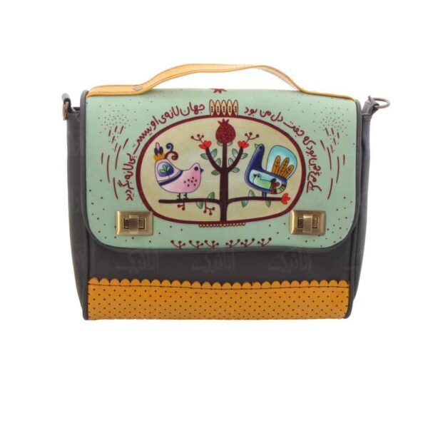 波斯皮革斜挎单肩包 – Laleh 款，手工优雅